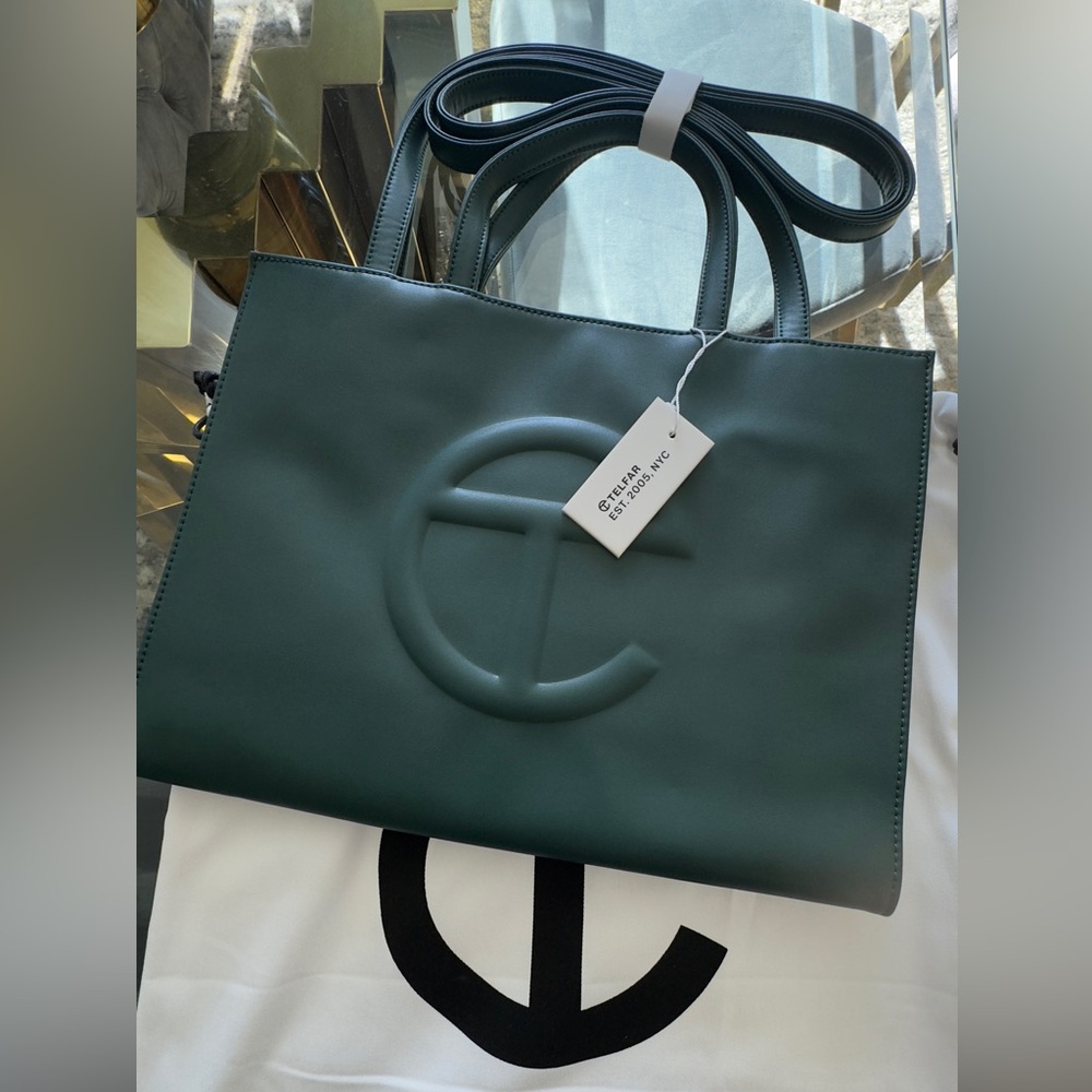 Telfar Medium Dark Olive Shopping Bag NWT
